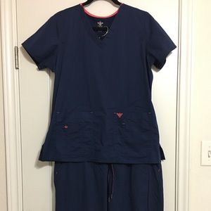 Med couture navy blue scrub set